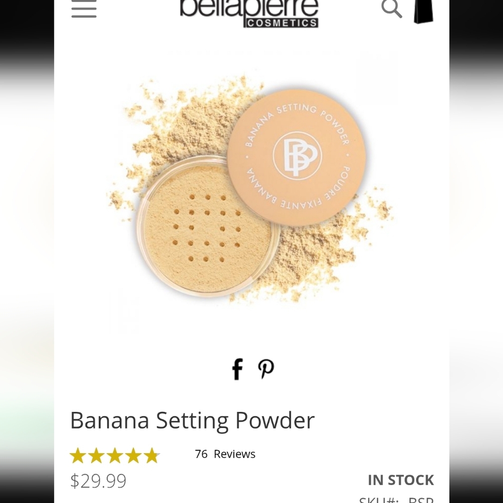 Bellapierre Banana Setting Powder